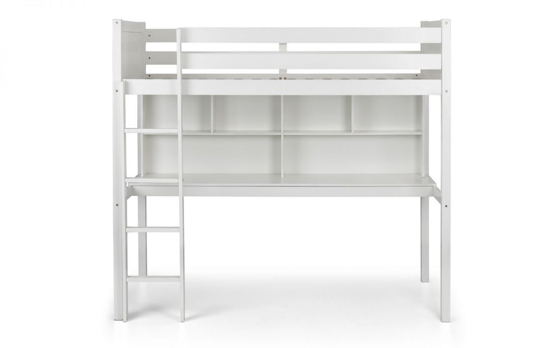Titan Highsleeper Bed with Desk - White - Modern Home Interiors