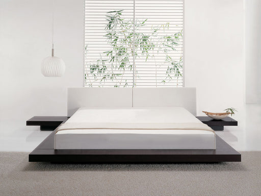 Zen EU Super King Size Dark Wood Waterbed with Bedside Tables | Modern Home  Interiors