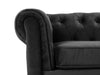 Chester Living Room 3+1 Seater Lounge Set - Black Velvet - Modern Home Interiors