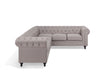 Chesterfield Fabric Corner Sofa - Beige Fabric - Modern Home Interiors