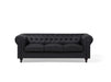 Chesterfield Faux Leather Corner Sofa - Black - Modern Home Interiors