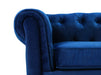Chester Living Room 3+1 Seater Lounge Set - Blue Velvet - Modern Home Interiors