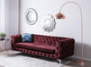 Nostra 3 Seater Velvet Sofa - Dark Red - Modern Home Interiors