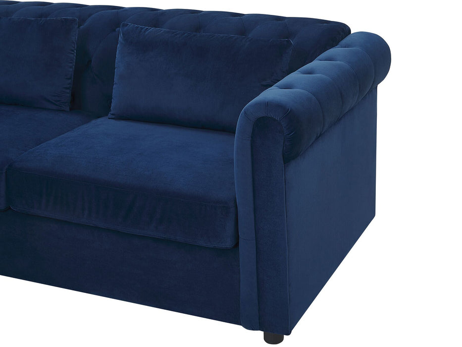 Chester Luxe Sofa Bed - Blue Velvet - Modern Home Interiors