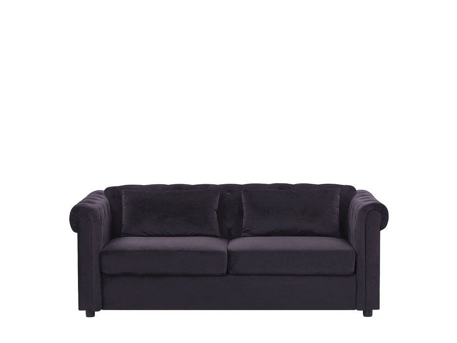 Chester Luxe Sofa Bed - Black Velvet - Modern Home Interiors