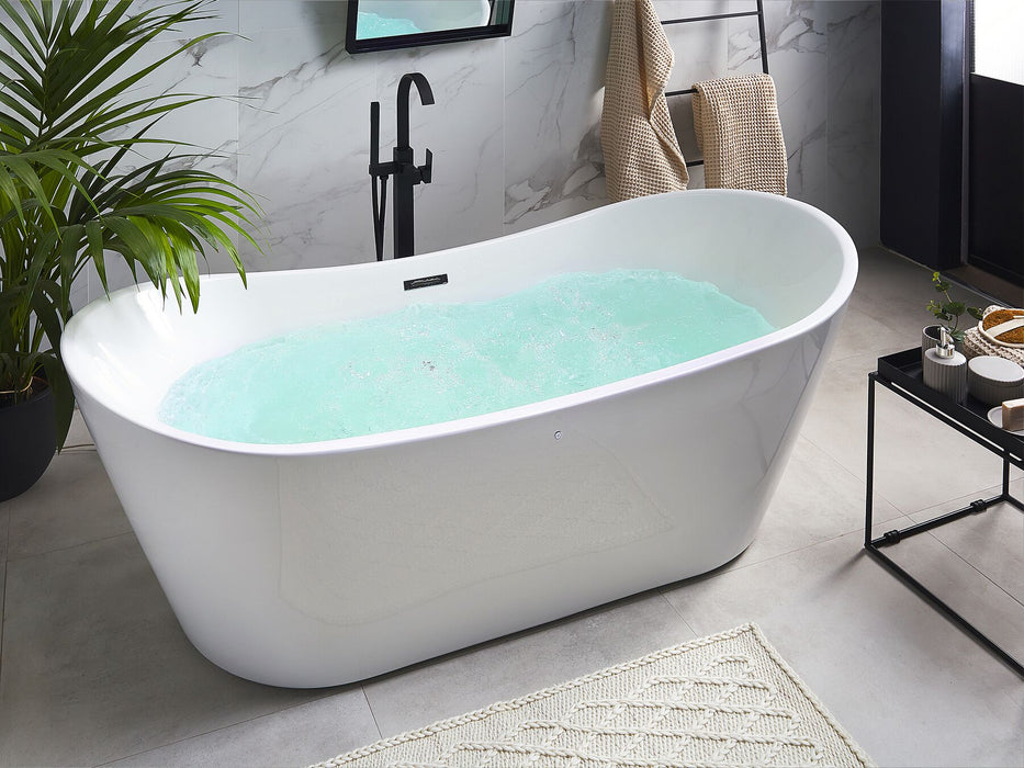 Antigua Freestanding Whirlpool Bath with LED White - Modern Home Interiors