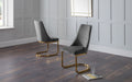 Vittoria Cantilever Dining Chair - Grey Velvet - Modern Home Interiors